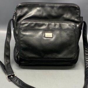 Perlina New York Leather Messenger Crossbody Bag